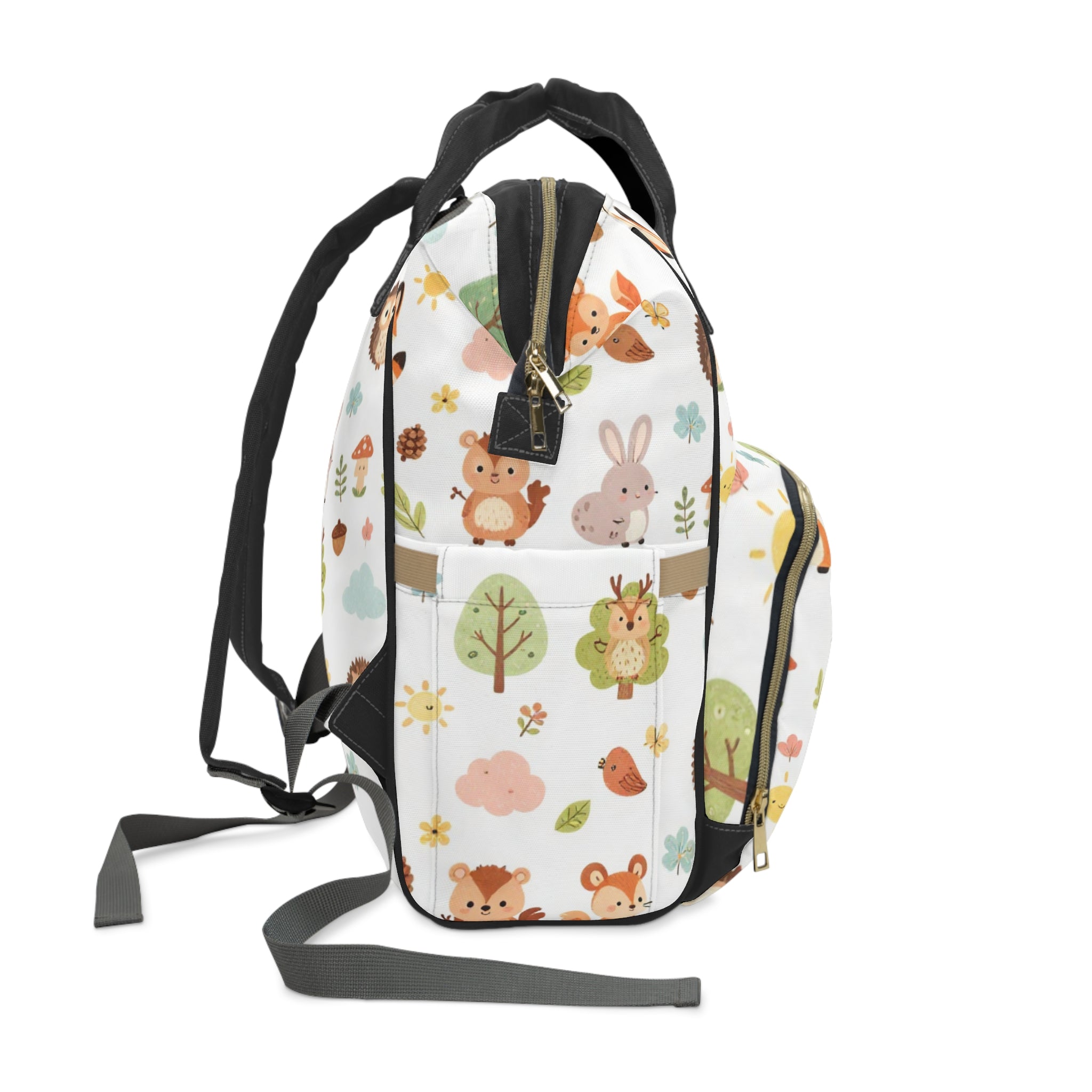 Woodland Friends Diaper Backpack – Cute Animal Changing Bag for Moms & Dads