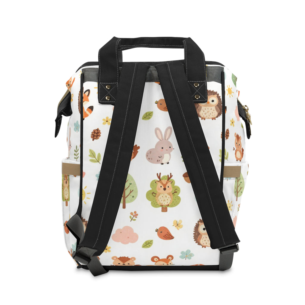 Woodland Friends Diaper Backpack – Cute Animal Changing Bag for Moms & Dads
