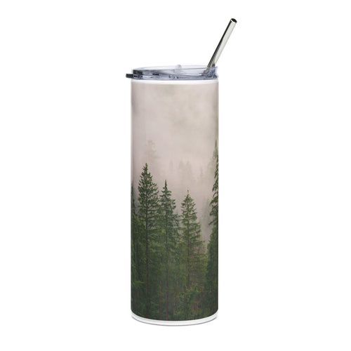 20oz Forest Mist Stainless Steel Tumbler — Insulated Travel Cup
