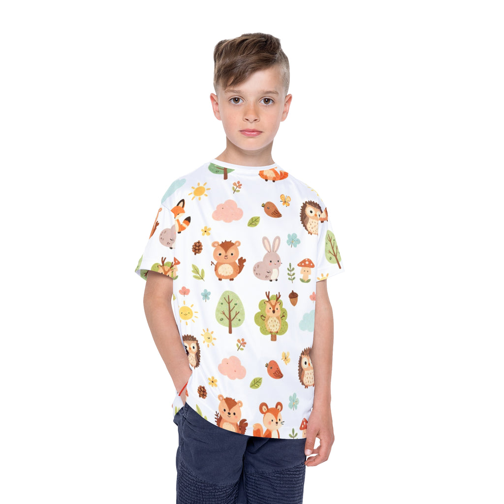 Kids Jersey — Cute Woodland Animals All-Over Print