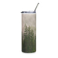20oz Forest Mist Stainless Steel Tumbler — Insulated Travel Cup