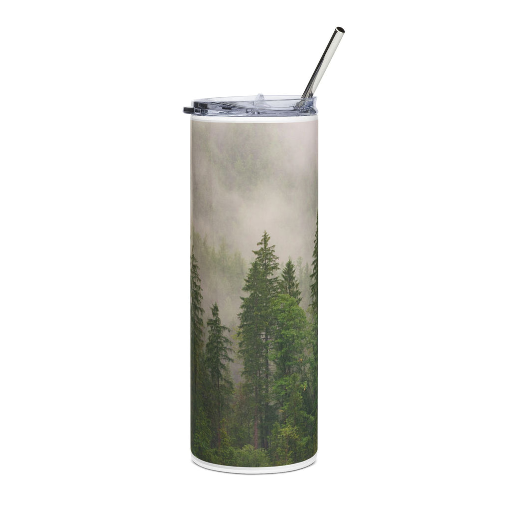 20oz Forest Mist Stainless Steel Tumbler — Insulated Travel Cup
